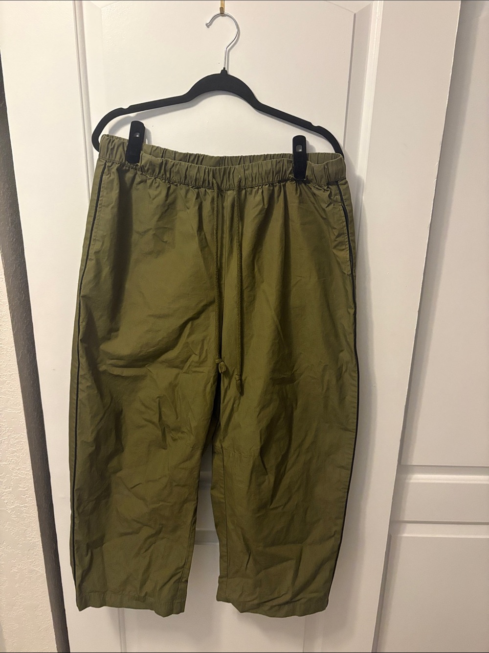 Women’s Olive Elastic-Waist Casual Joggers